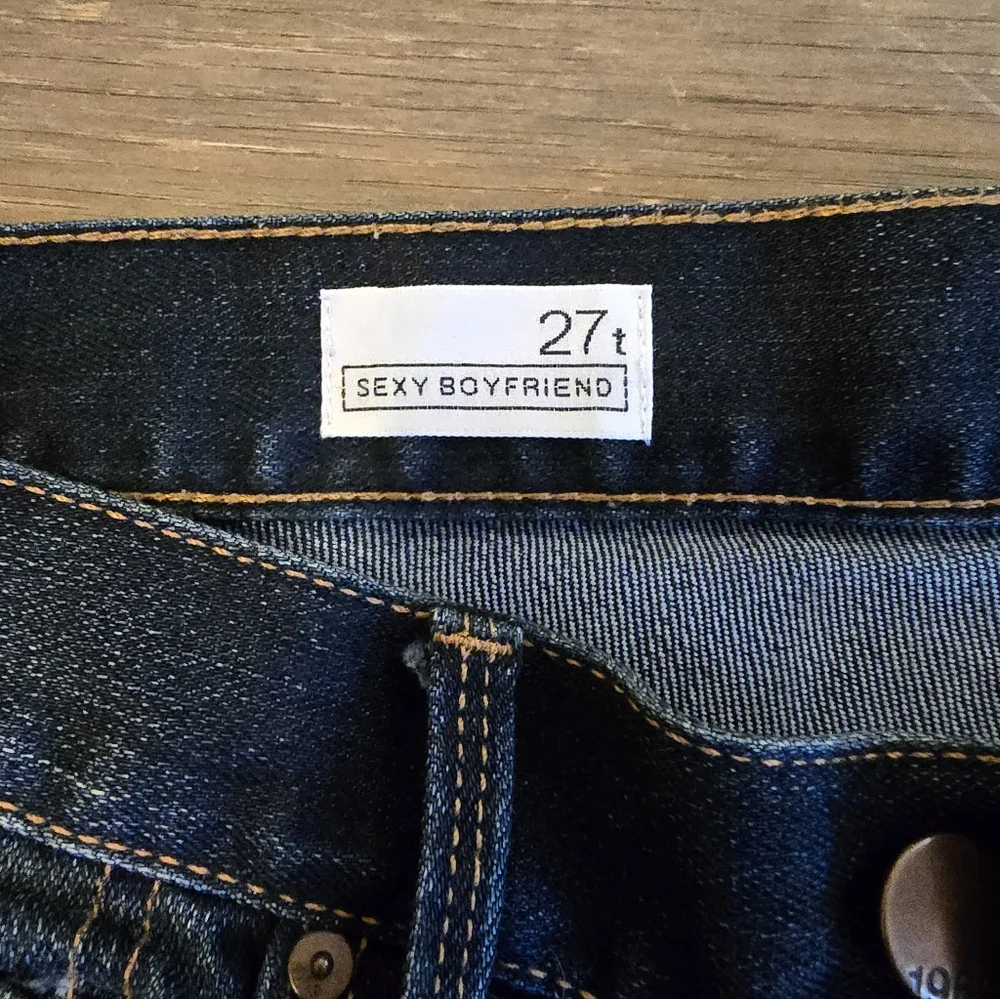 Gap 1969 Sexy Boyfriend Jeans Size 27t City Blue - Picture 3 of 6